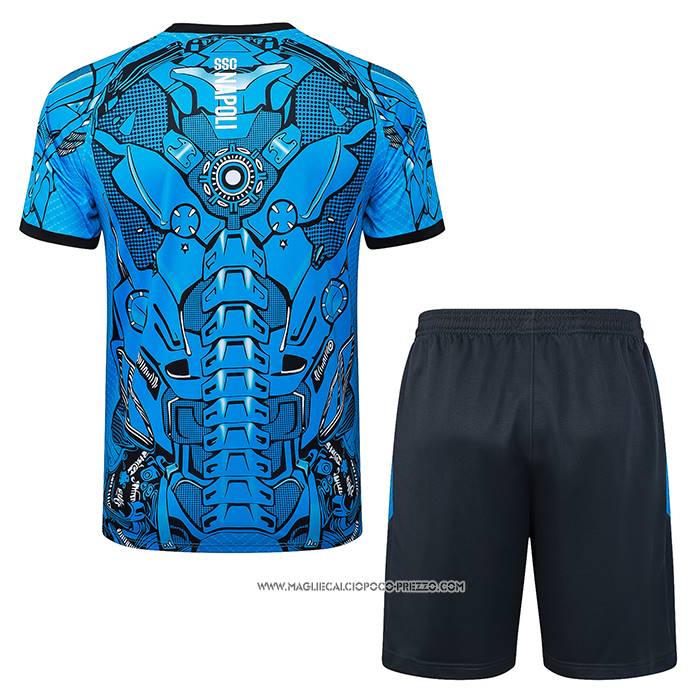 Tuta da Track Napoli 25/26 Manica Corta Blu - Pantaloncini